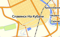Карта Славянска-на-Кубани