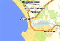 Карта Анапы