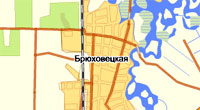 Карта Брюховецкого района