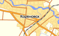 Карта Кореновского района
