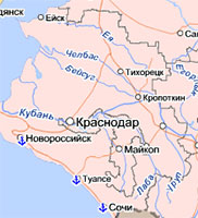 Карта Краснодарского края